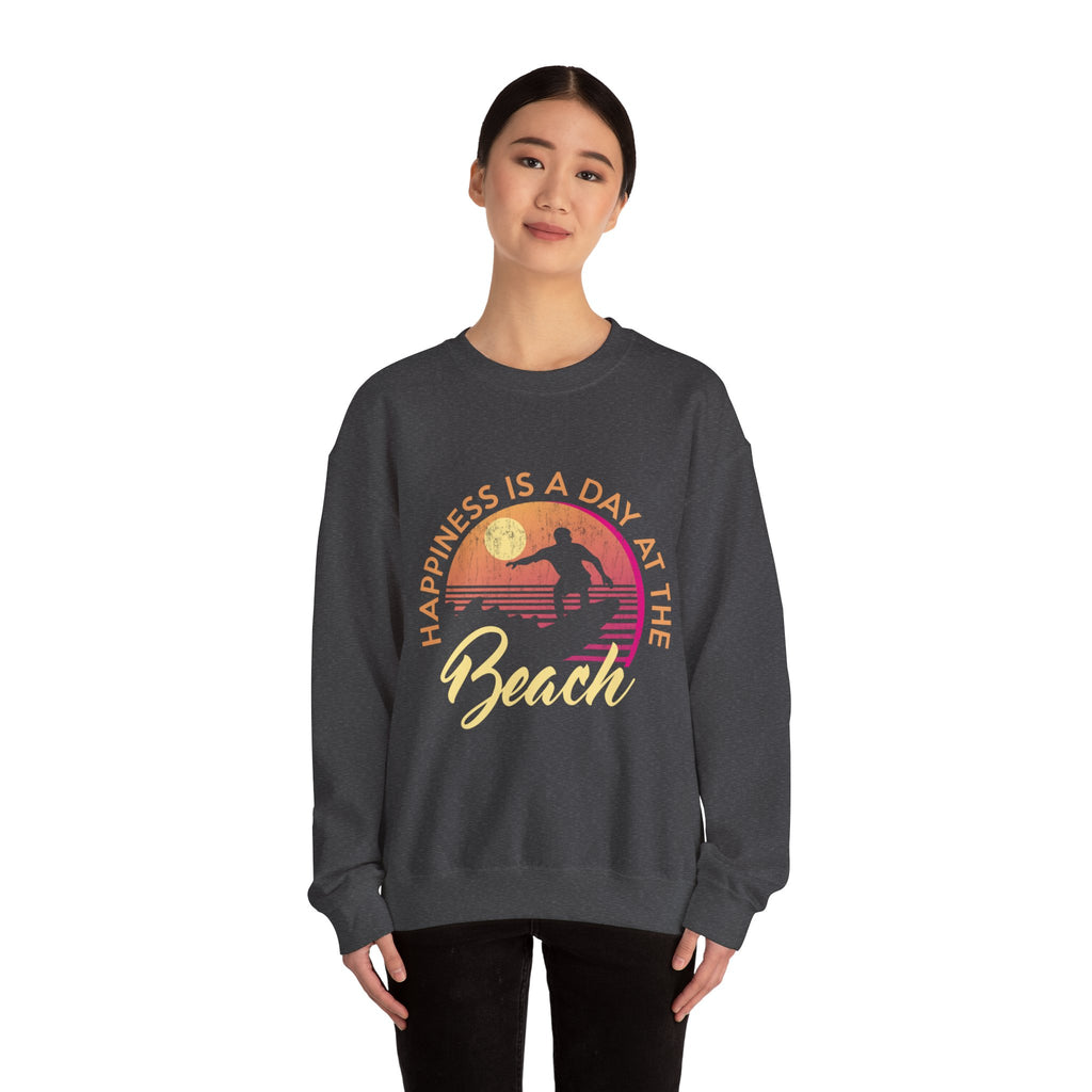 Le bonheur est une journée à la plage Sweat-shirt unisexe 