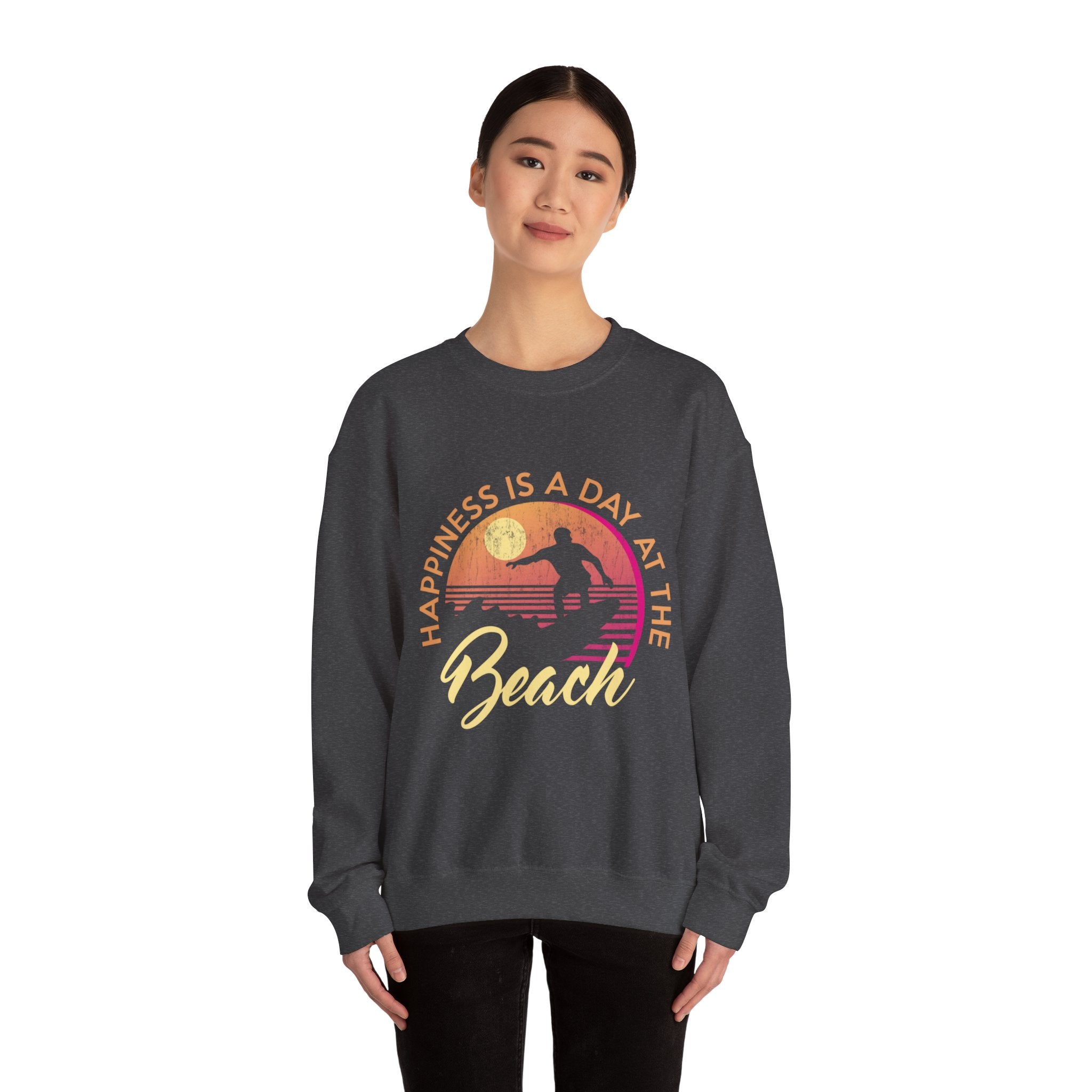Le bonheur est une journée à la plage Sweat-shirt unisexe 