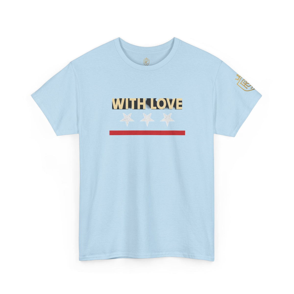 Stylish Unisex Heavy Cotton Tee - 'With Love' Statement Shirt, Casual Wear, Gift for Her, Gift for Him, Everyday Comfort Printify