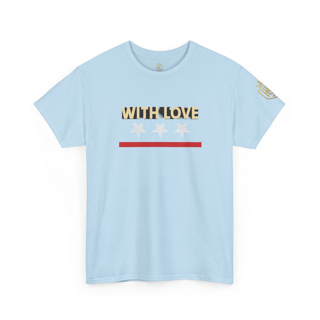 Stylish Unisex Heavy Cotton Tee - 'With Love' Statement Shirt, Casual Wear, Gift for Her, Gift for Him, Everyday Comfort Printify