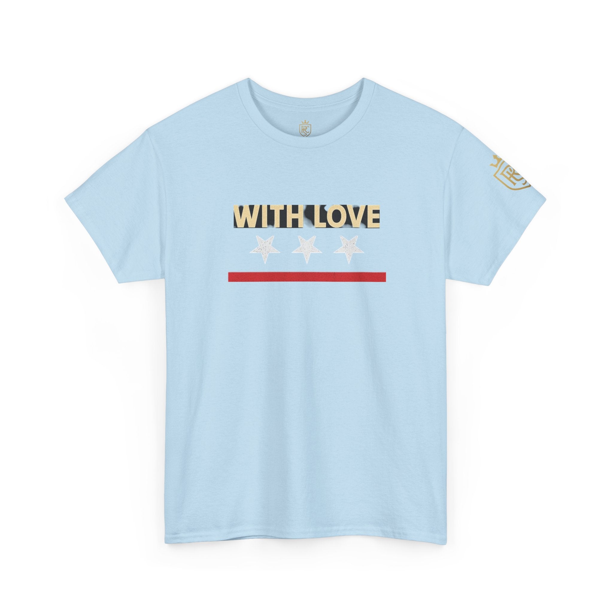 Stylish Unisex Heavy Cotton Tee - 'With Love' Statement Shirt, Casual Wear, Gift for Her, Gift for Him, Everyday Comfort Printify