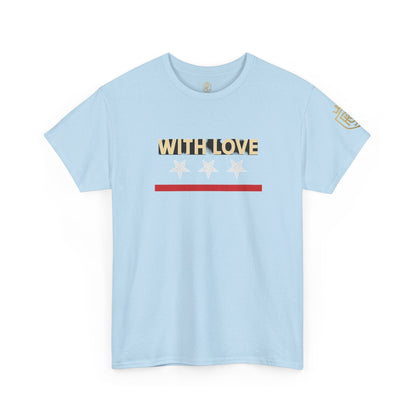 Stylish Unisex Heavy Cotton Tee - 'With Love' Statement Shirt, Casual Wear, Gift for Her, Gift for Him, Everyday Comfort Printify