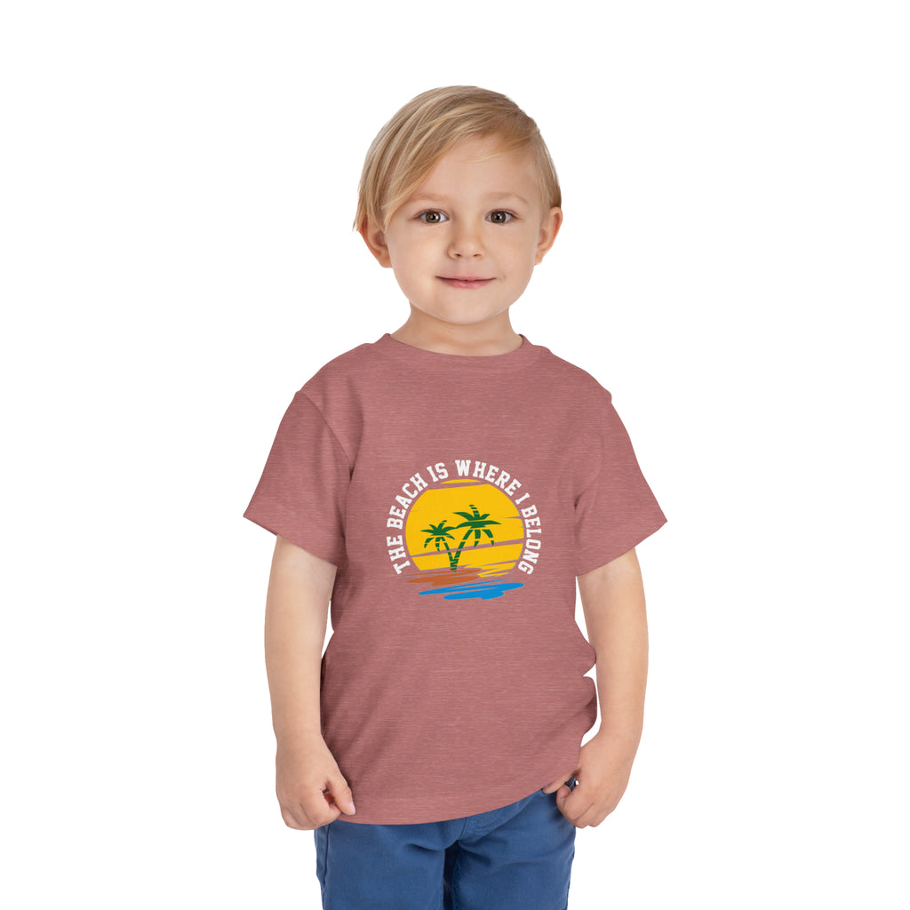 The Beach Is Where I Belong Toddler Tee