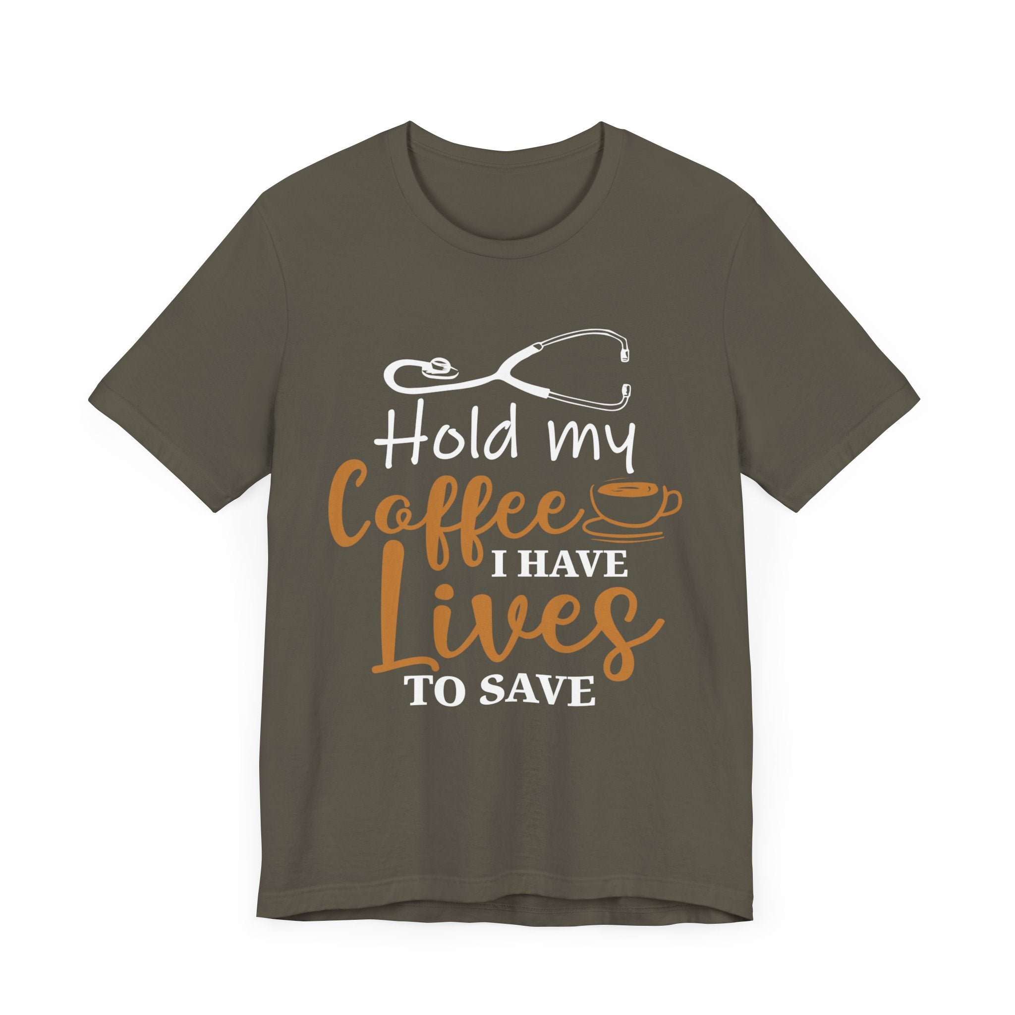 Tiens mon café, j’ai des vies pour sauver un tee-shirt unisexe 