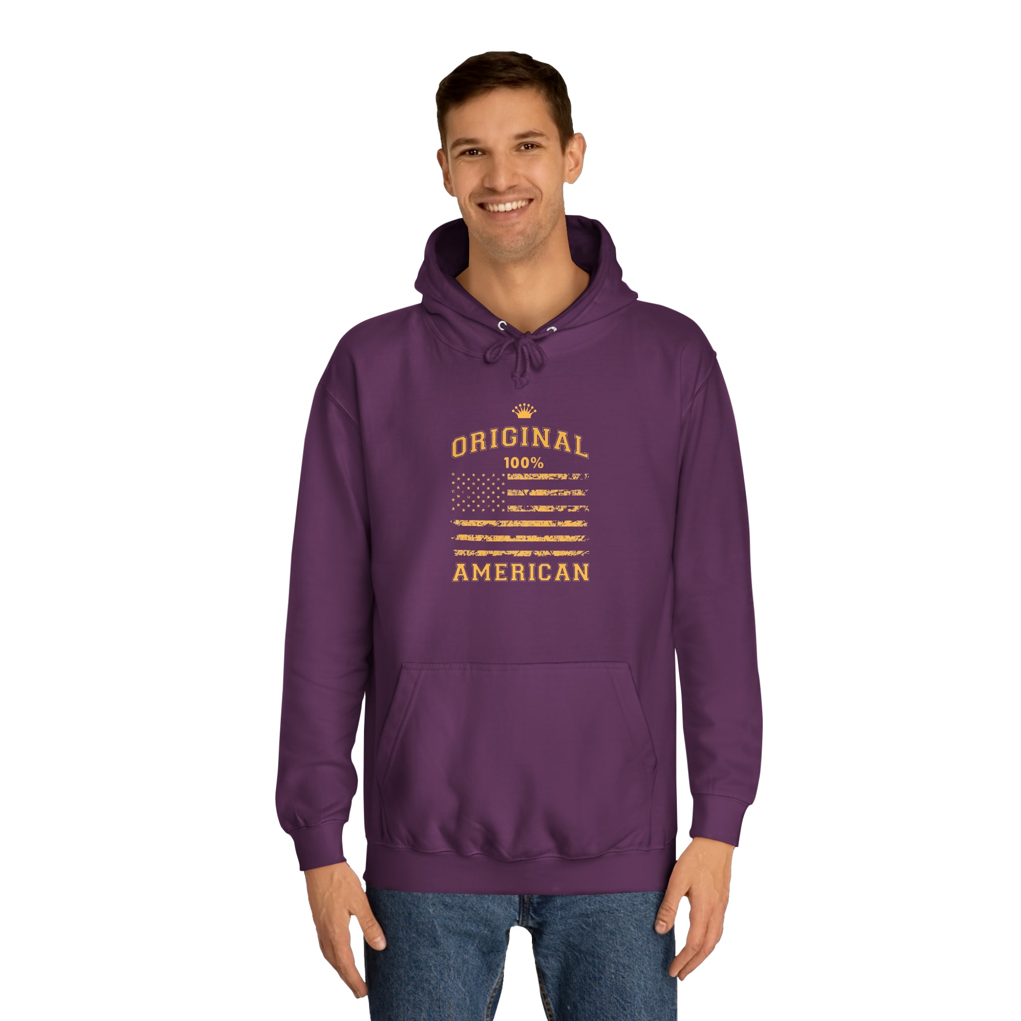 Sweat à capuche unisexe original 100% américain 