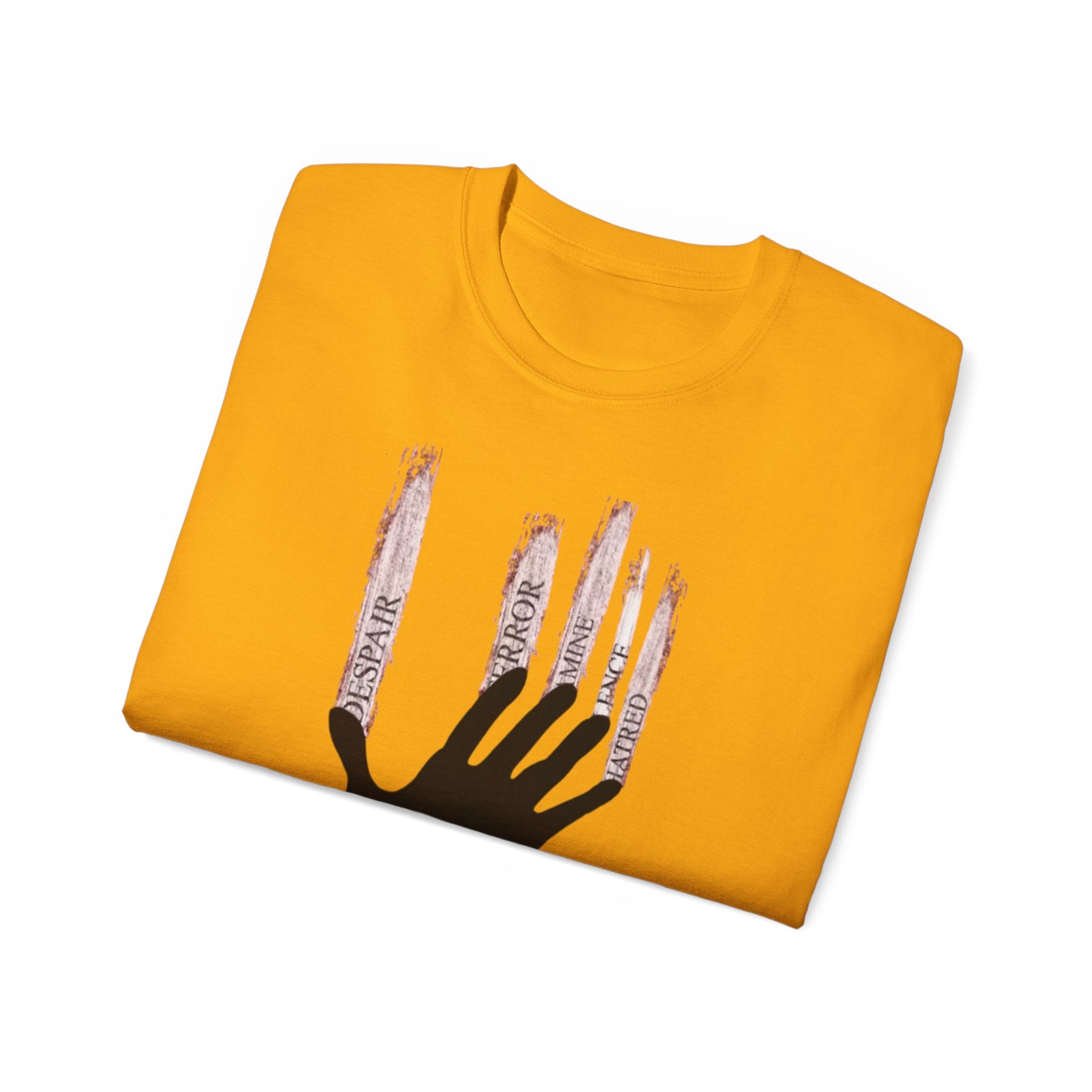 Bold Graphic Tee, Hand and Barbed Wire Design, Unisex Casual Shirt, Unique Art Apparel, Gift for Art Lovers Printify