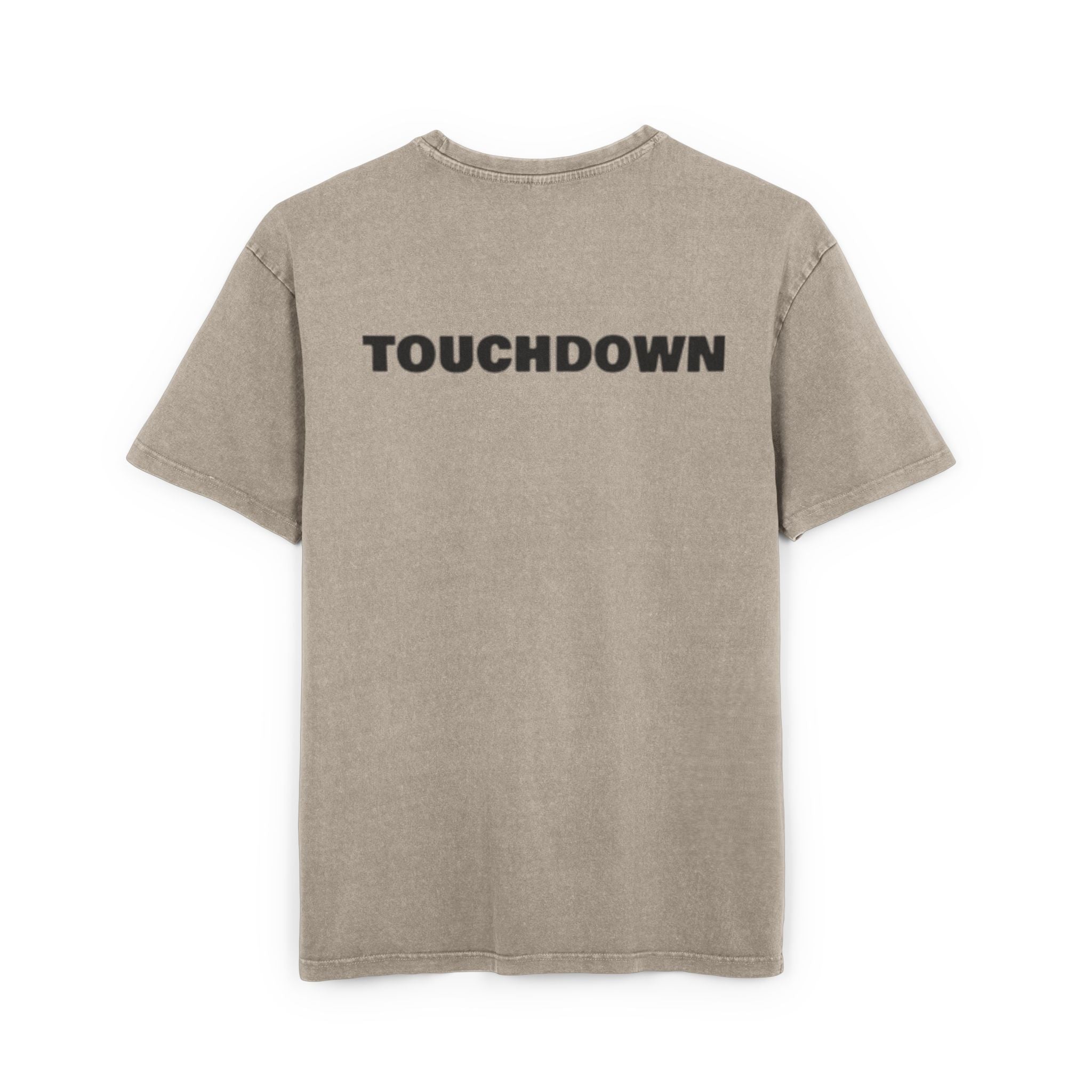 Men's Acid Washed Oversized Tee, Touchdown Graphic Shirt, Casual Style Tee, Gifts for Football Fans, Streetwear Essential