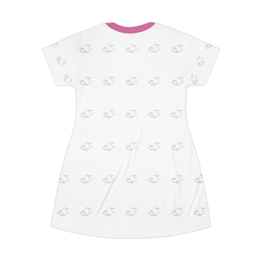 R- T-Shirt Dress Women's Casual Summer Short Sleeve Loose Tunic T-Shirt Dress