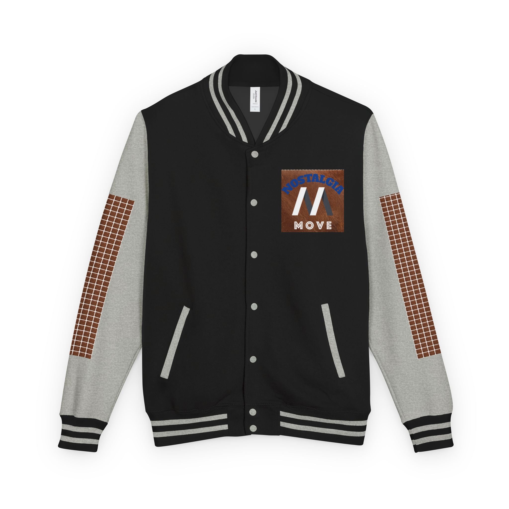Vintage-Inspired Heavyweight Letterman Jacket, Unisex Varsity Jacket, Retro College Apparel, Perfect for Game Day, Nostalgia Move Style Printify