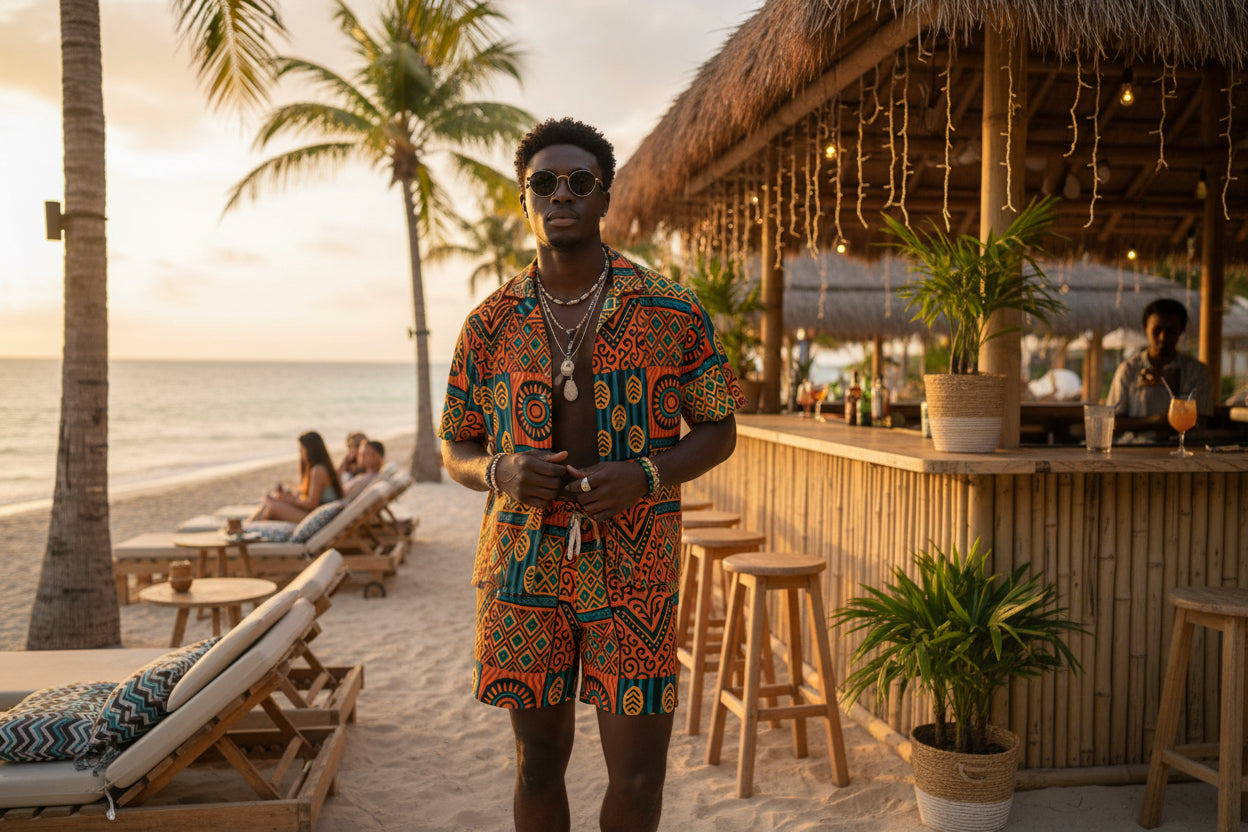 African Supreme Print Men’s Sports Shorts