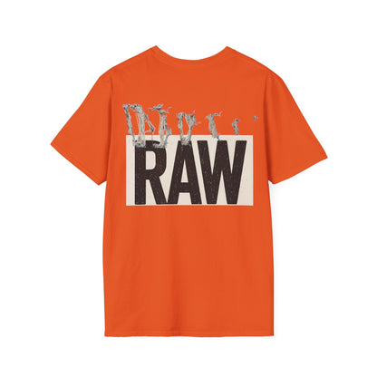 RAW Unisex Softstyle T-Shirt - Casual Graphic Tee for Everyday Wear, Perfect for Gift Giving, Streetwear, Summer Outfits Printify