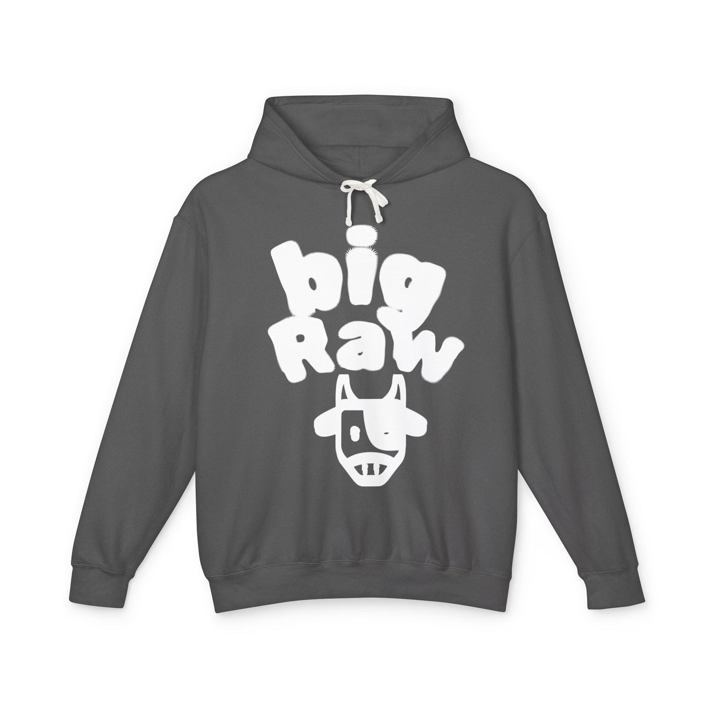 Big Raw Unisex Lightweight Hooded Sweatshirt - Cozy Casual Wear, Perfect for Everyday Use, Gift for Friends, Trendy Hoodie Printify