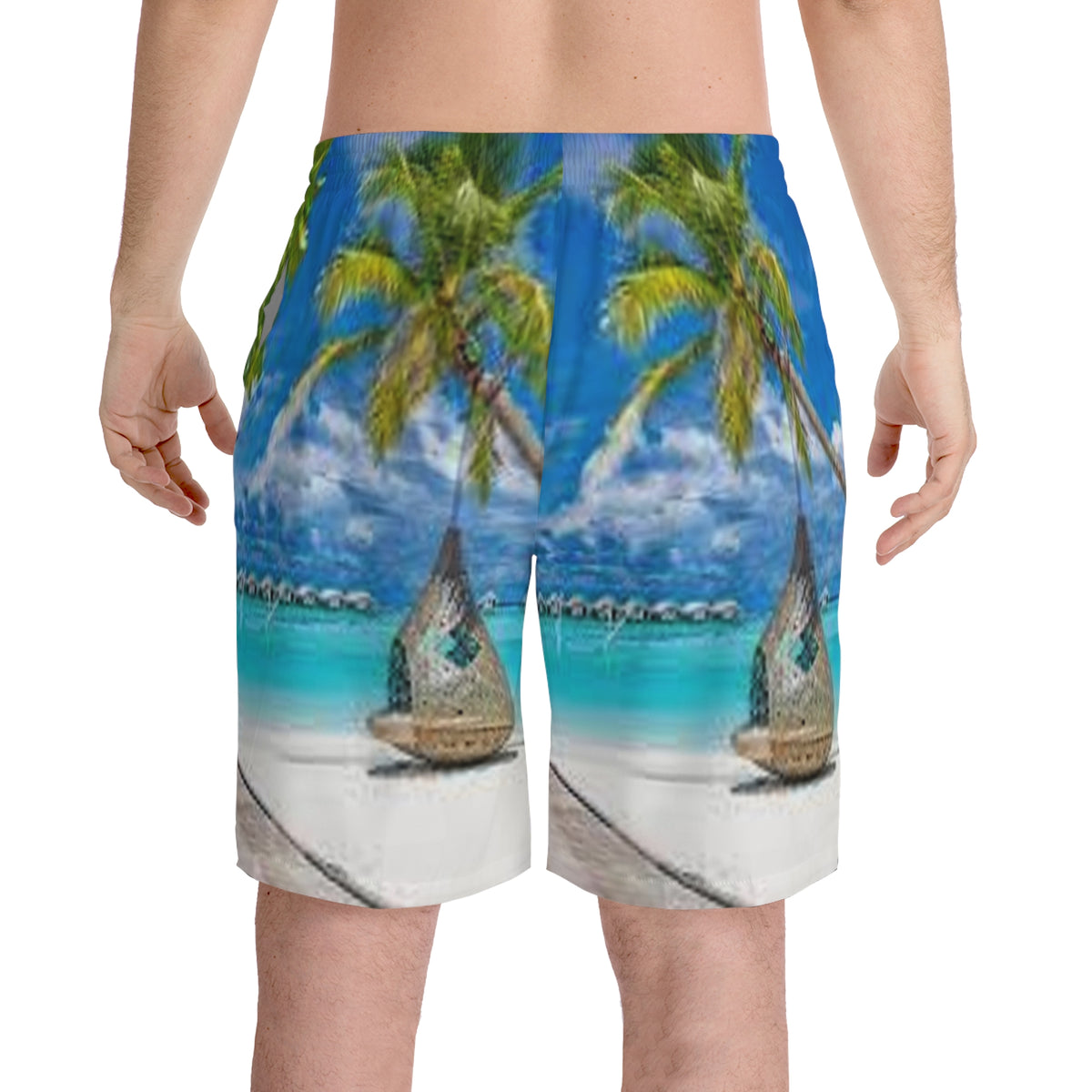 Men's Elastic Beach Shorts (AOP)