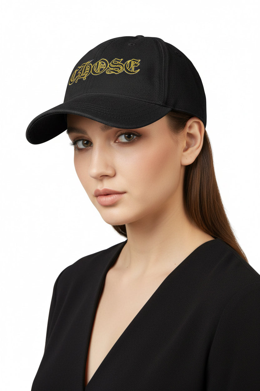Denim Hat — Embroidered “Chose” Dad Cap