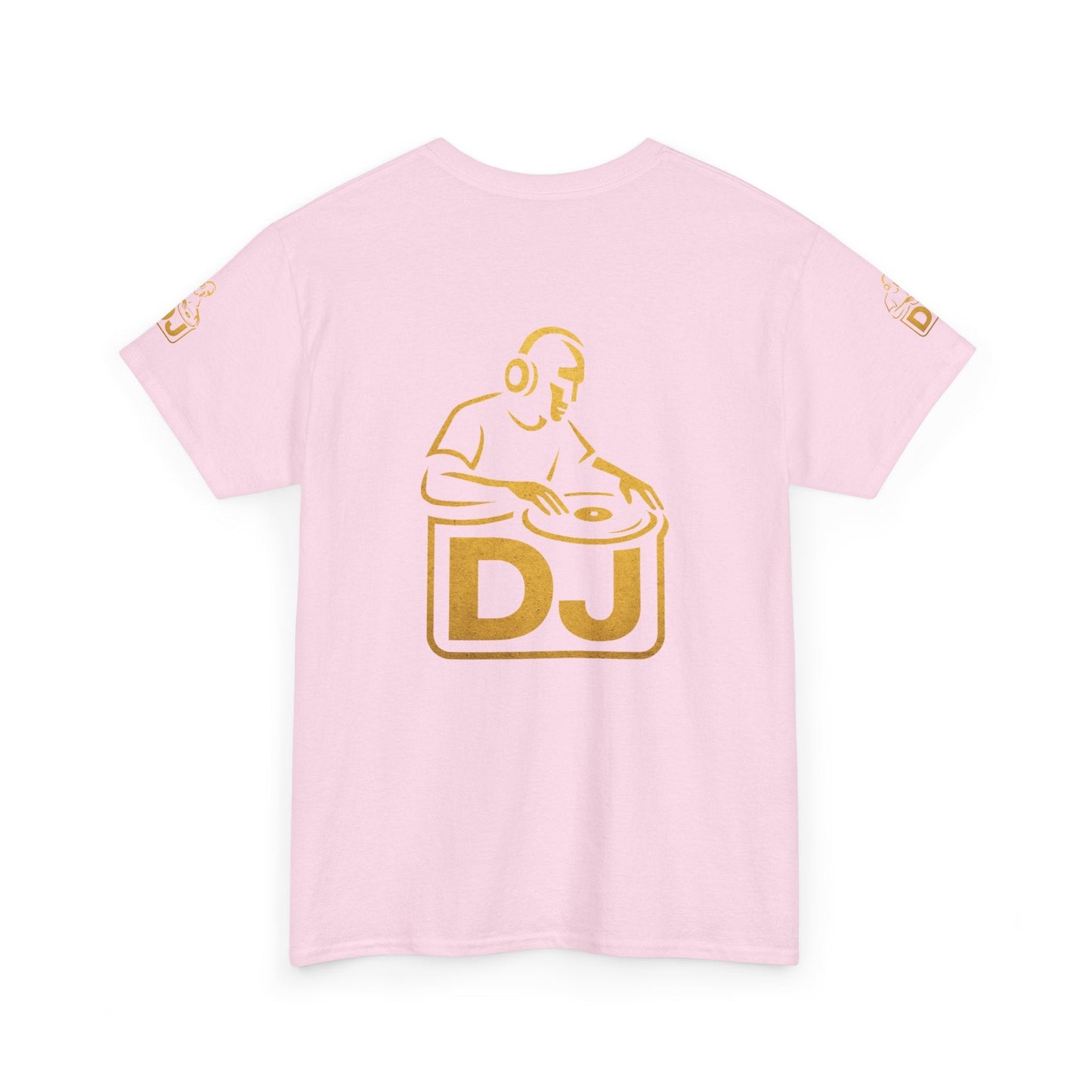 DJ Graphic Tee — Gold Turntable DJ Shirt for Music Lovers Printify