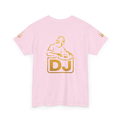 DJ Graphic Tee — Gold Turntable DJ Shirt for Music Lovers Printify