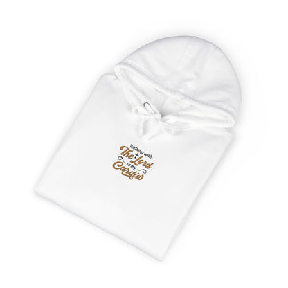 Religious Fleece Hoodie - Walking with the Lord Printify