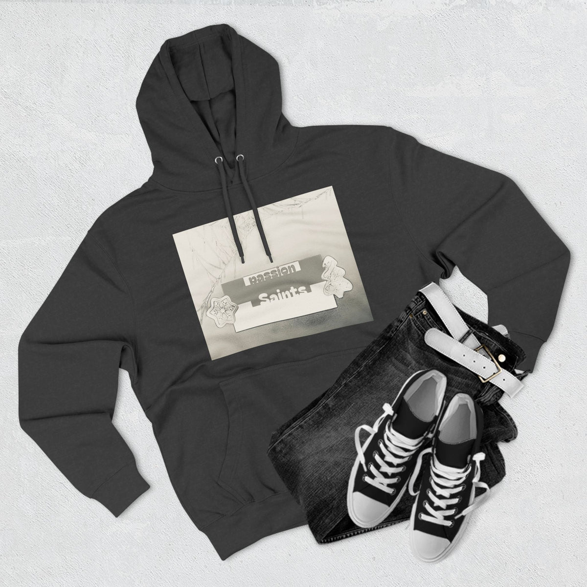 Passion saint Hoodie ( faded) Printify