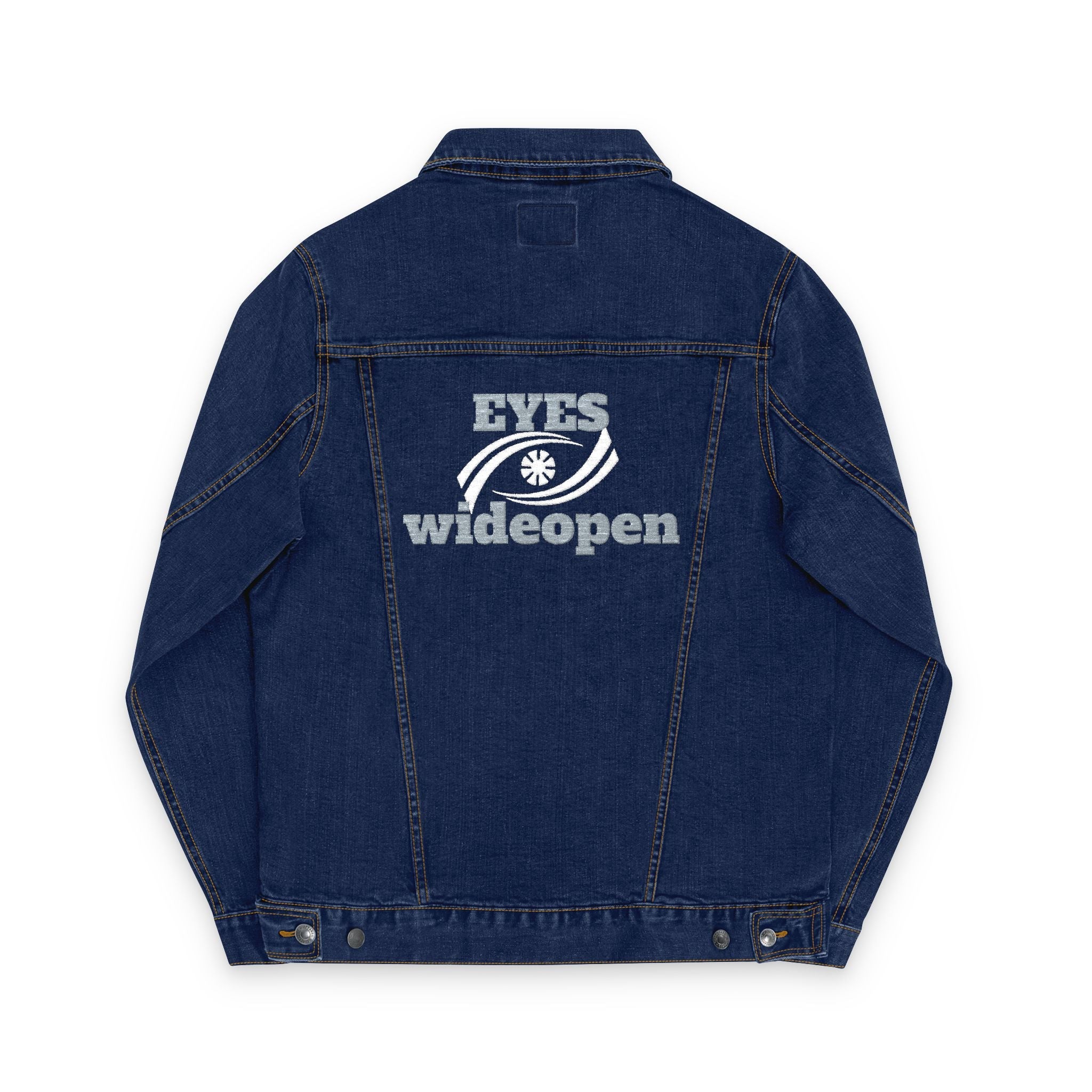 Embroidered Unisex Denim Jacket | Casual Oversized Jacket, Gift for Her, Streetwear Style, Unique Fashion Statement, Summer Layer Printify