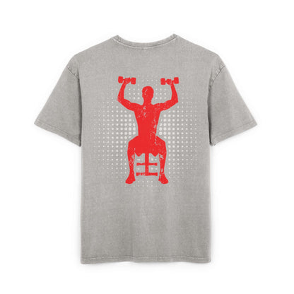 Oversize Tee - Off To Gym Acid Washed Men's T-Shirt