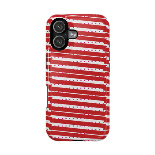 Pink Polka Dot Phone Case, Impact-Resistant Magnetic Case for Protection, Cute Gift for Her, Stylish Phone Accessory, Trendy Mobile Cover Printify