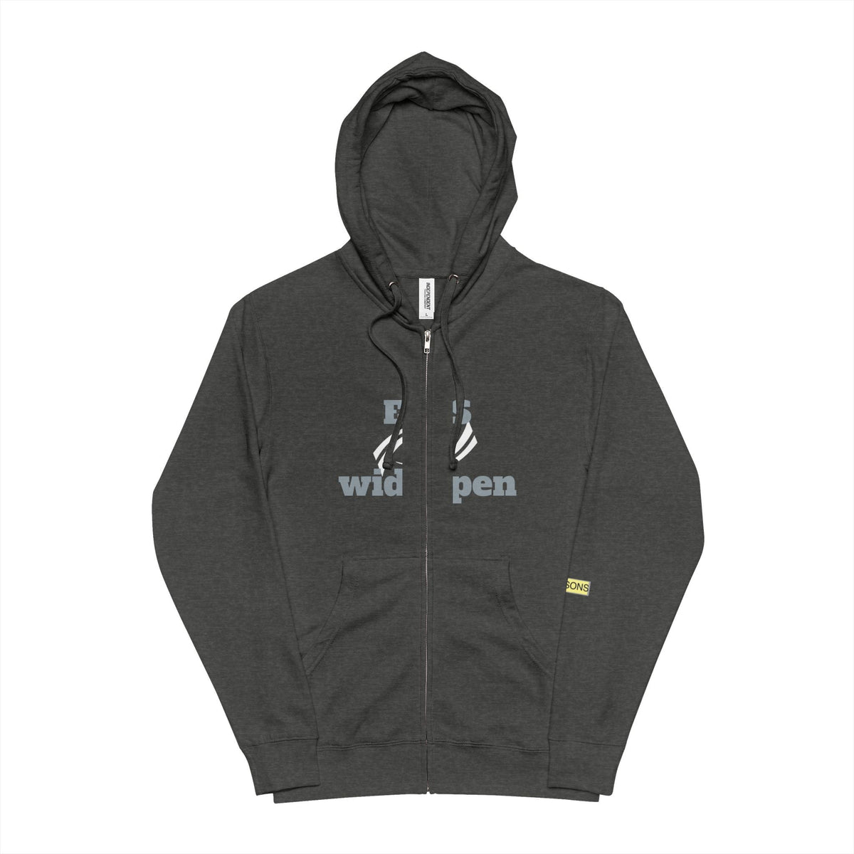 Zip Up Hoodie - Eyes Wide Open Design Printify