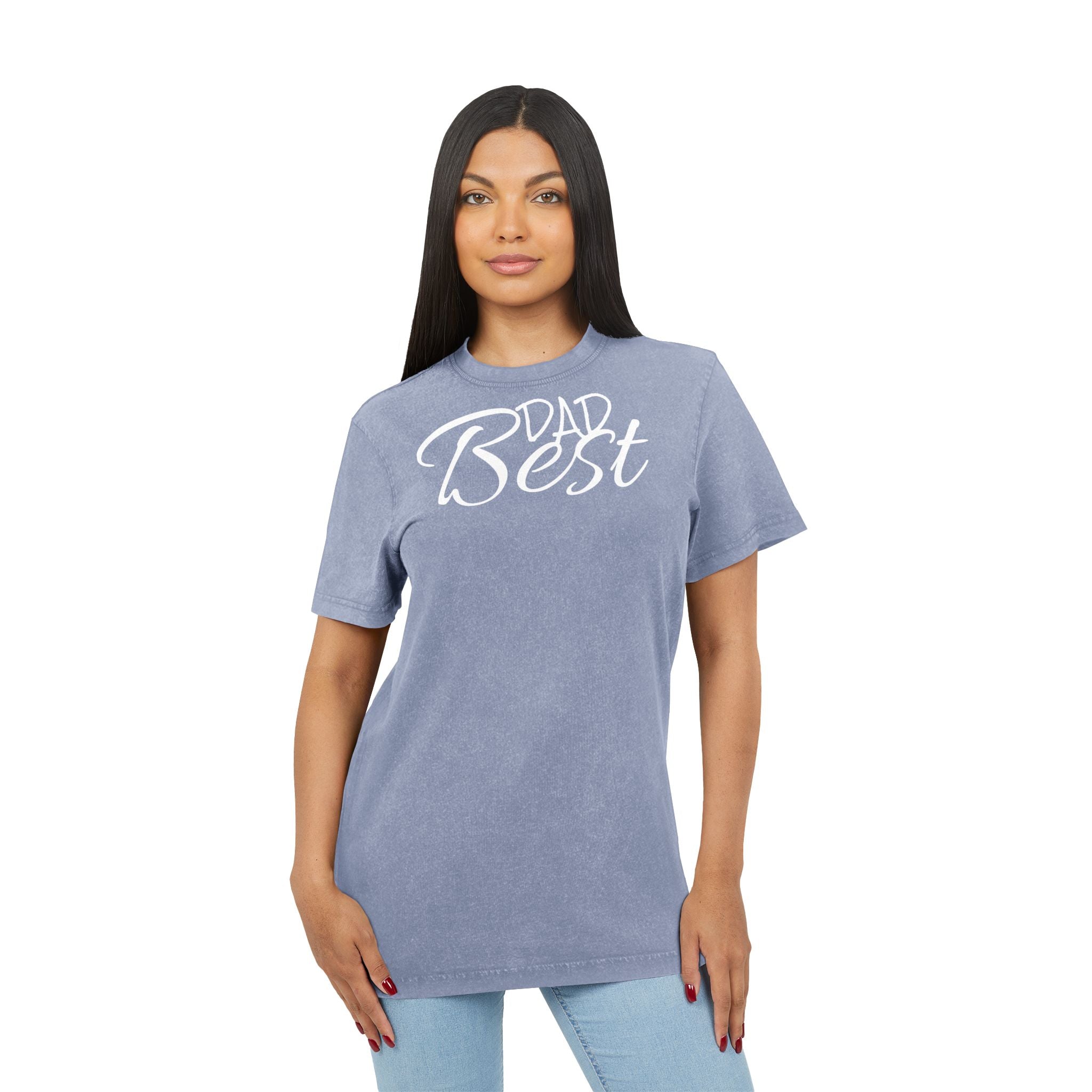 Acid Washed Dad Best Tee - Vintage Style T-Shirt for Father's Day & Casual Wear