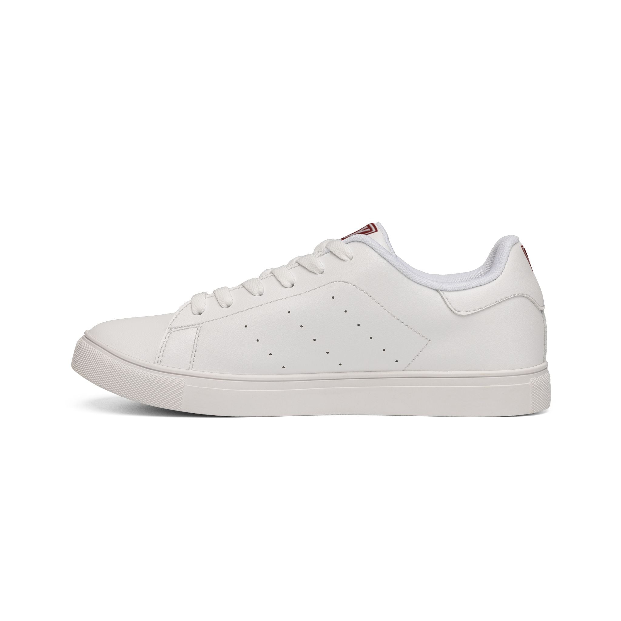 Men's Low-Top Leather Sneakers — Clean White Casual Trainers with APEX Logo