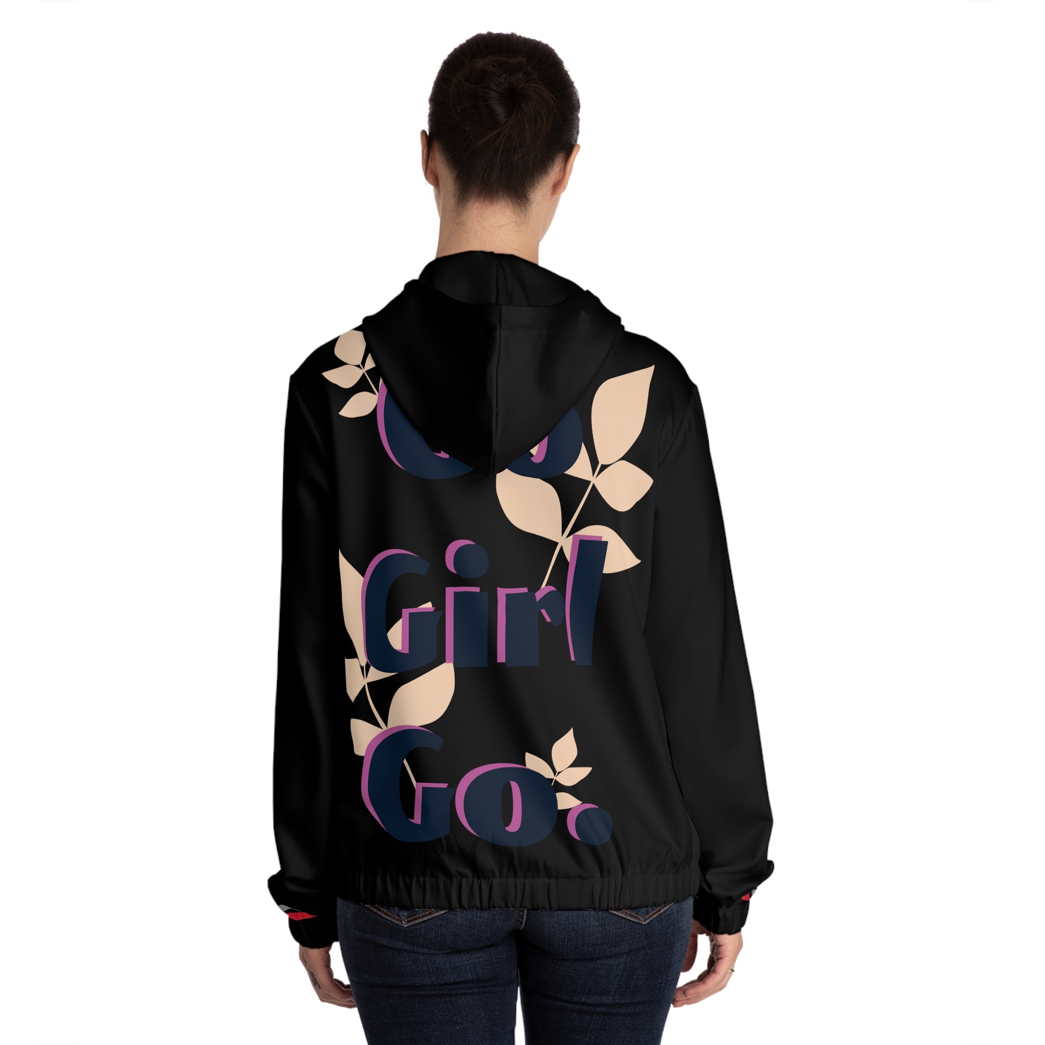 Full-Zip Hoodie - 'Go Girl Go' Design