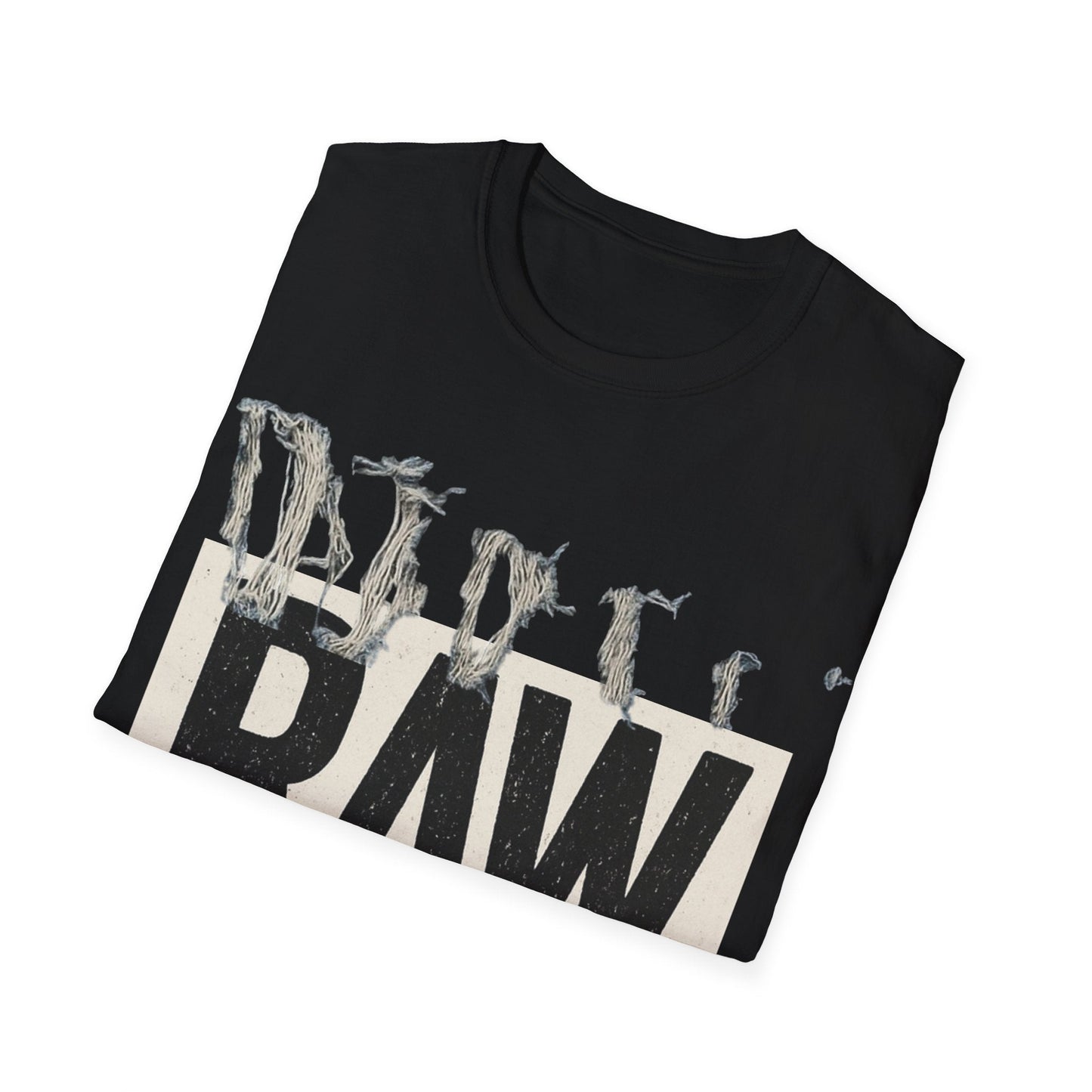RAW Unisex Softstyle T-Shirt - Casual Graphic Tee for Everyday Wear, Perfect for Gift Giving, Streetwear, Summer Outfits Printify