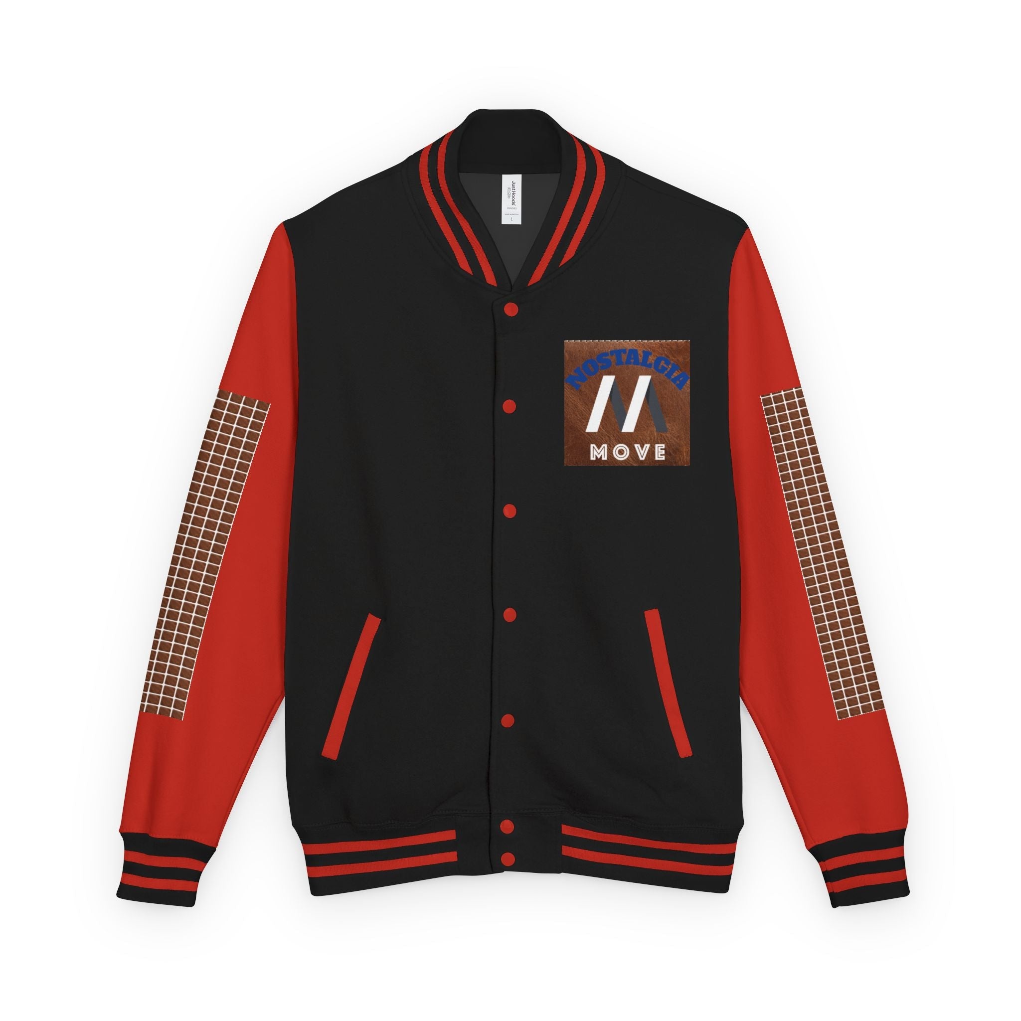 Vintage-Inspired Heavyweight Letterman Jacket, Unisex Varsity Jacket, Retro College Apparel, Perfect for Game Day, Nostalgia Move Style Printify