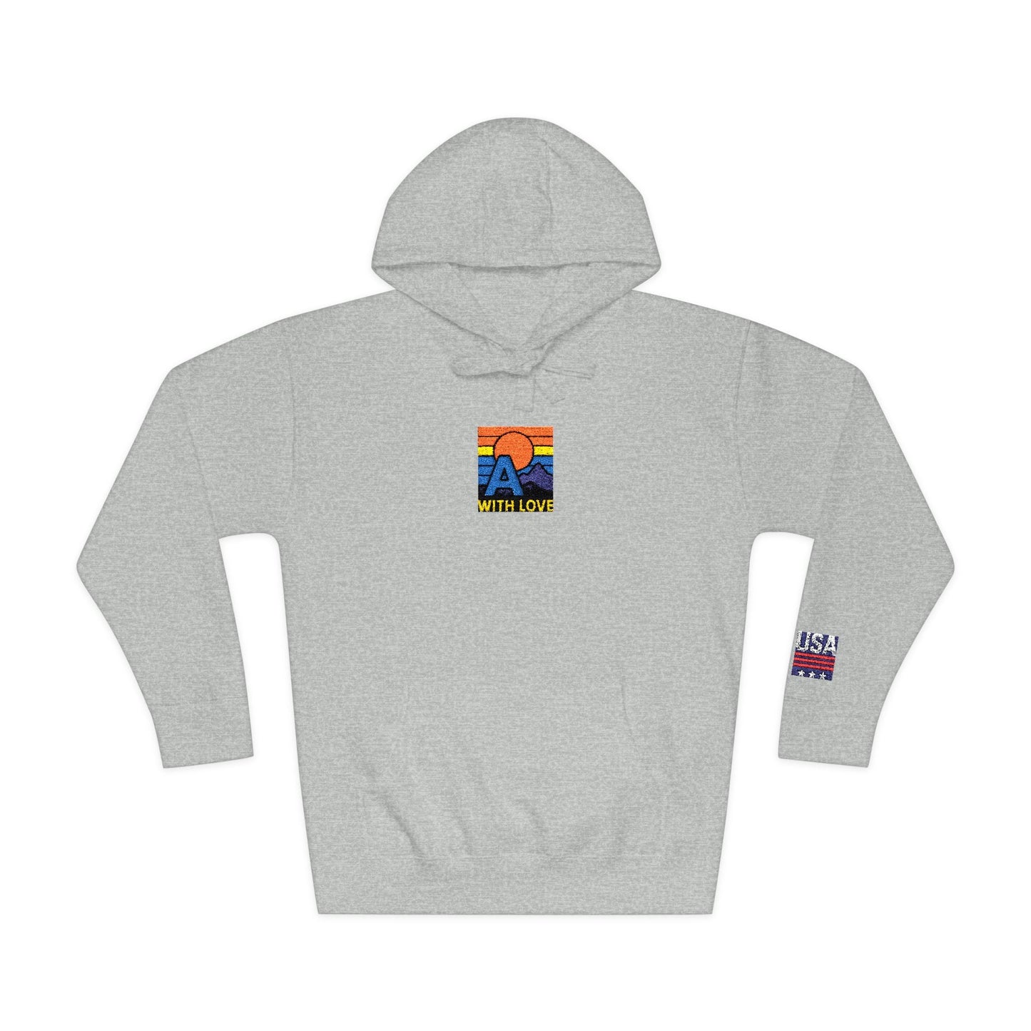 Colorful Mountain Unisex Fleece Hoodie, Cozy Sweatshirt, Casual Outfit, Gift for Nature Lovers, Fall Fashion Printify