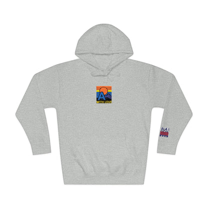 Colorful Mountain Unisex Fleece Hoodie, Cozy Sweatshirt, Casual Outfit, Gift for Nature Lovers, Fall Fashion Printify