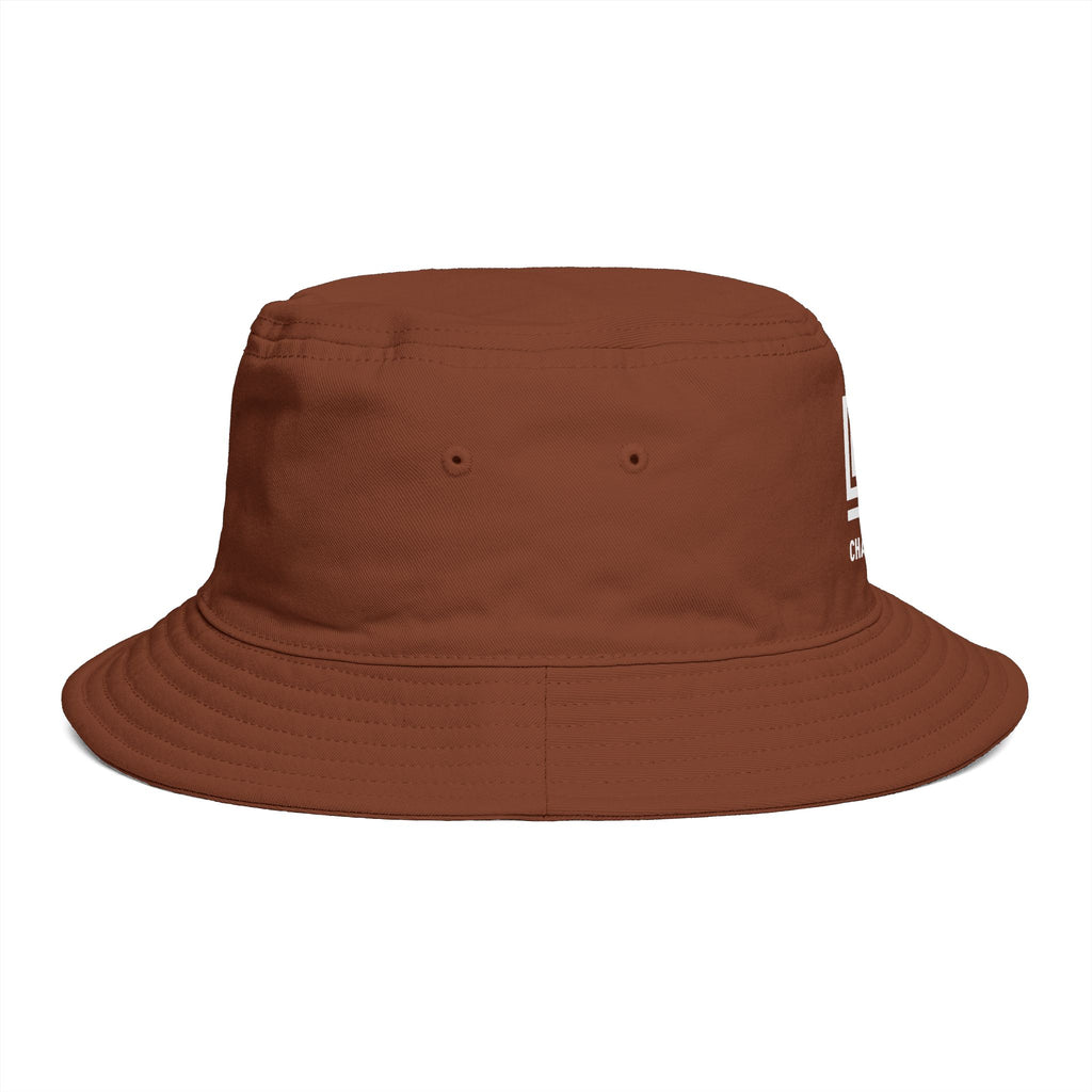 Channels Bucket Hat — Brown Casual Streetwear Sun Hat