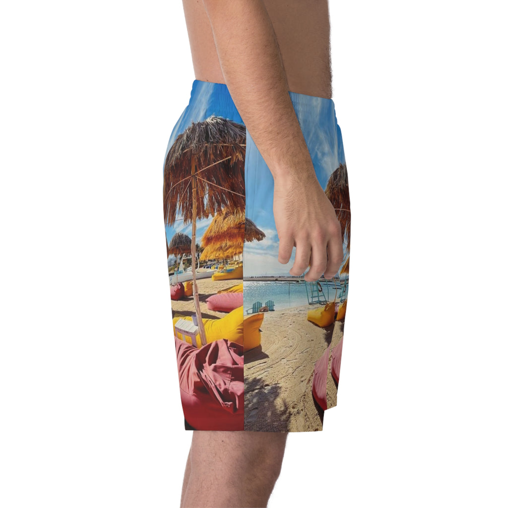 Men's Elastic Beach Shorts (AOP)