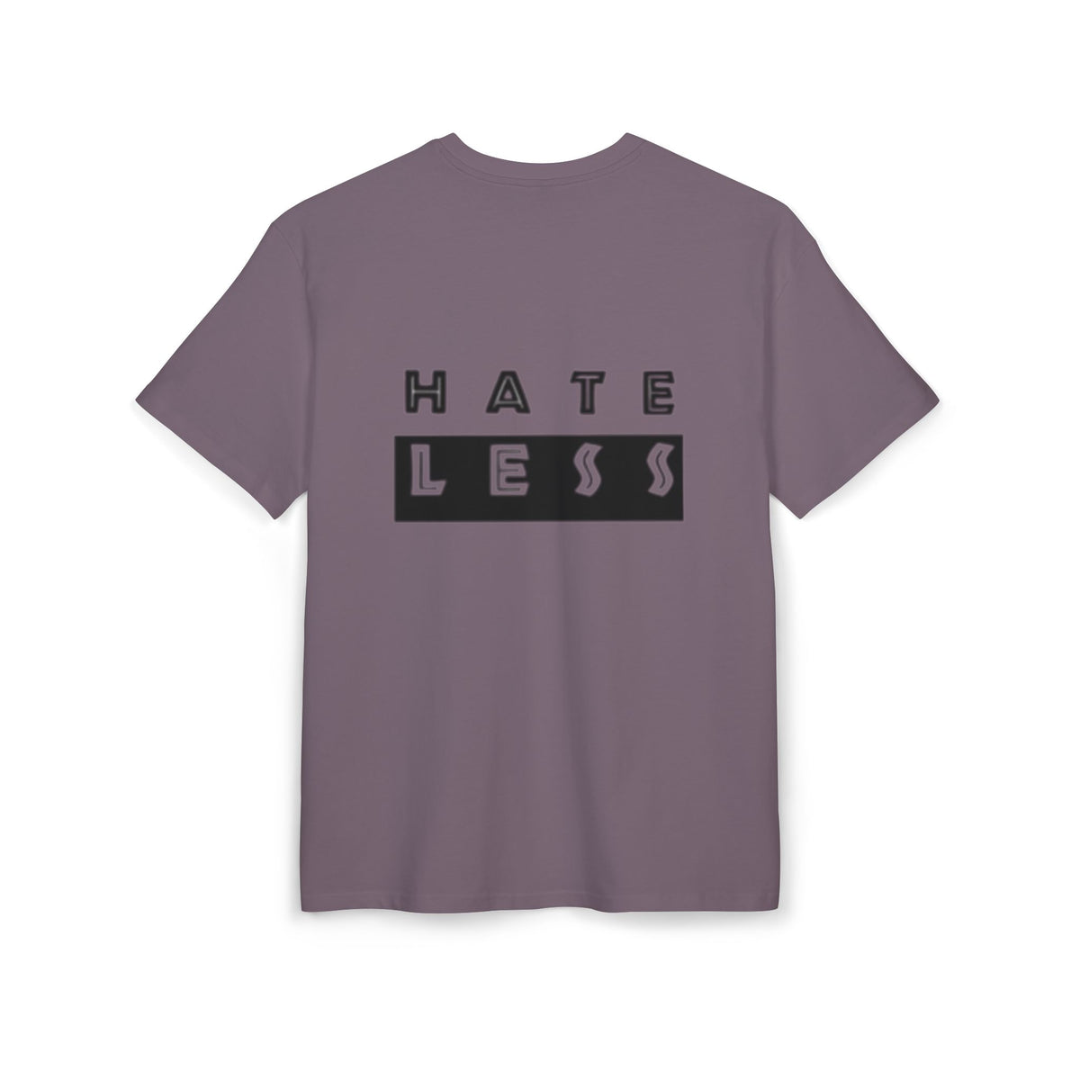 Hate Less Unisex Heavy Oversize Tee - Casual Statement Shirt for Positive Vibes