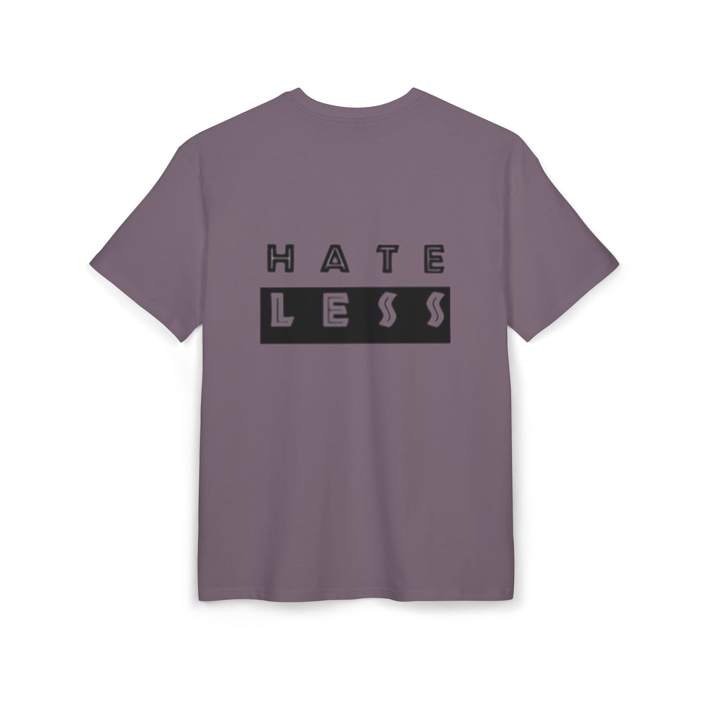 Hate Less Unisex Heavy Oversize Tee - Casual Statement Shirt for Positive Vibes