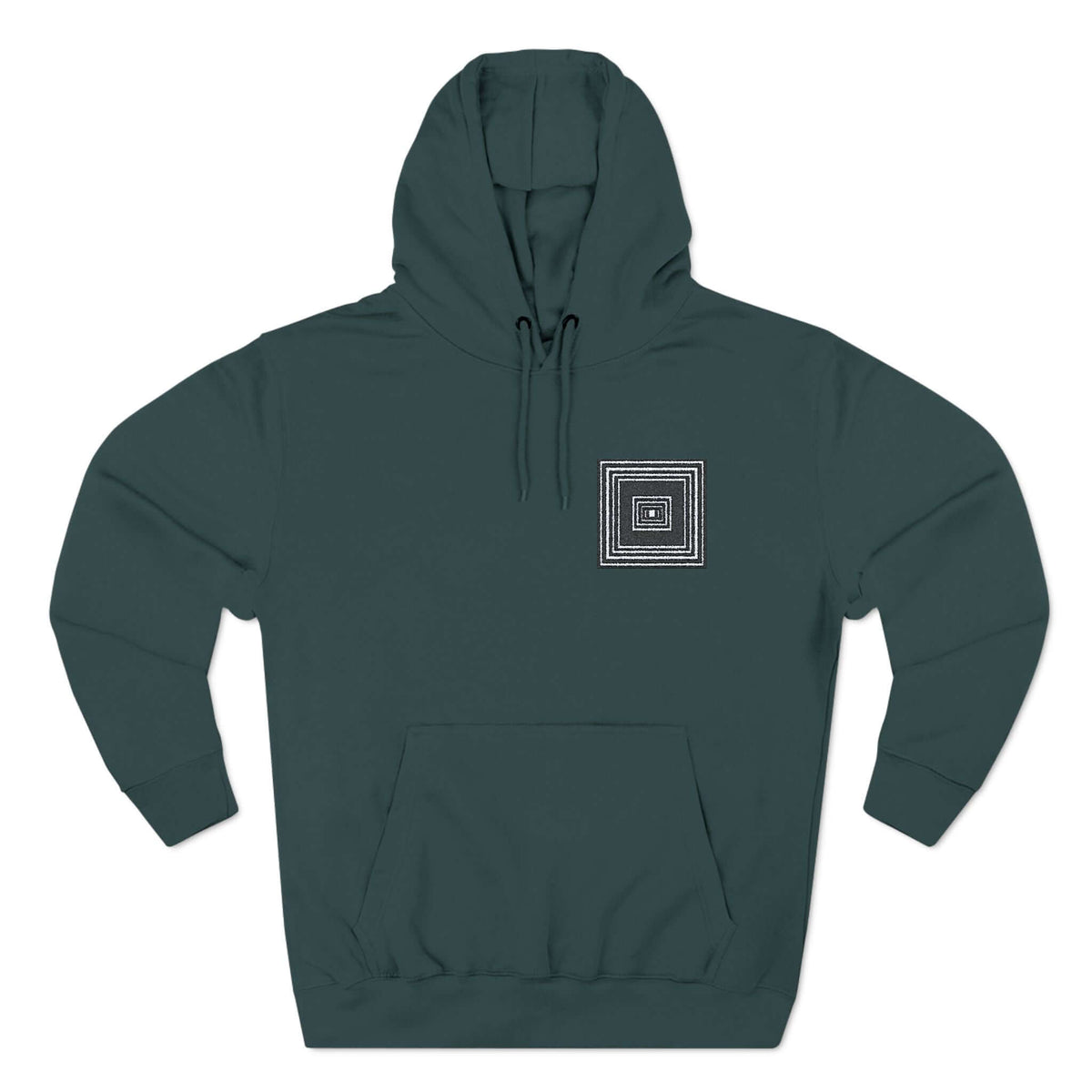 Fleece Hoodie with Quadrat Embroidery