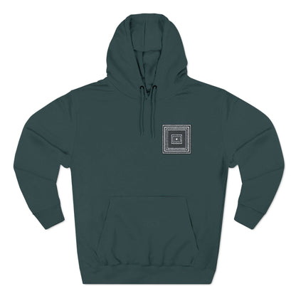 Fleece Hoodie with Quadrat Embroidery