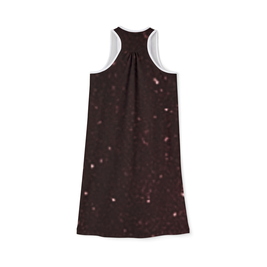 Glamorous Cosmic Racerback Dress, Women's Summer Dress, Stargazer AOP Dress, Casual Party Wear, Perfect for Festivals