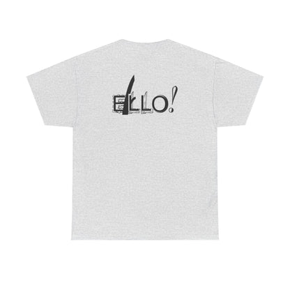 Funny Unisex Heavy Cotton Tee - "ELLO!" Graphic Shirt for Casual Days