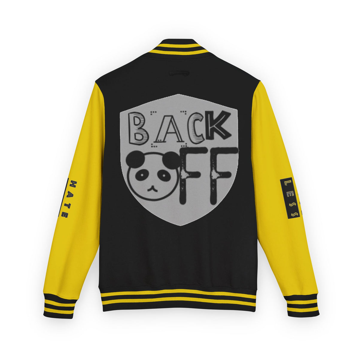 Unisex Heavyweight Letterman Jacket - Fun Panda Graphic Design