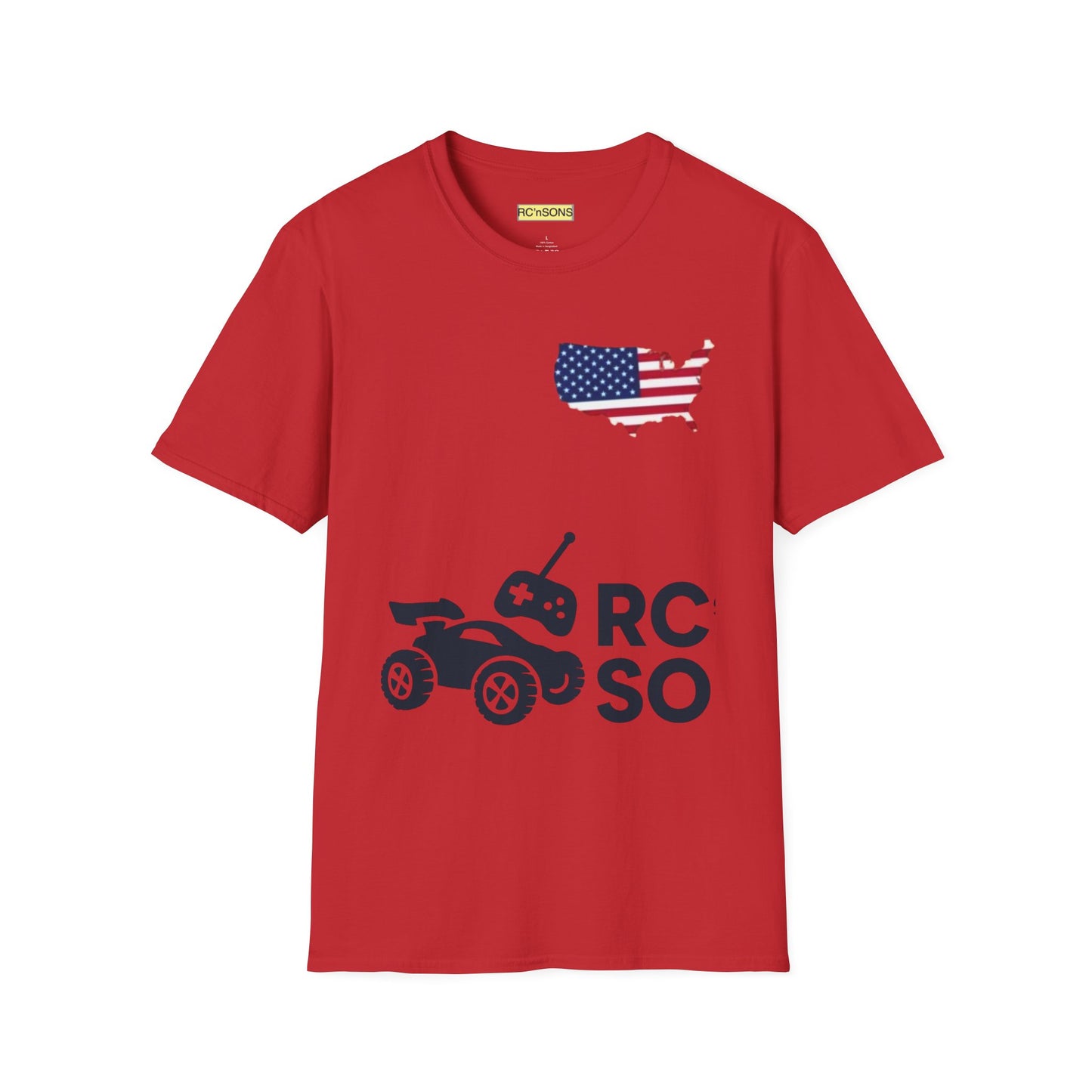 American Flag Tee - Unisex Softstyle T-Shirt for Patriotic Celebrations, 4th of July, Veterans Day, Casualwear, Gift Idea