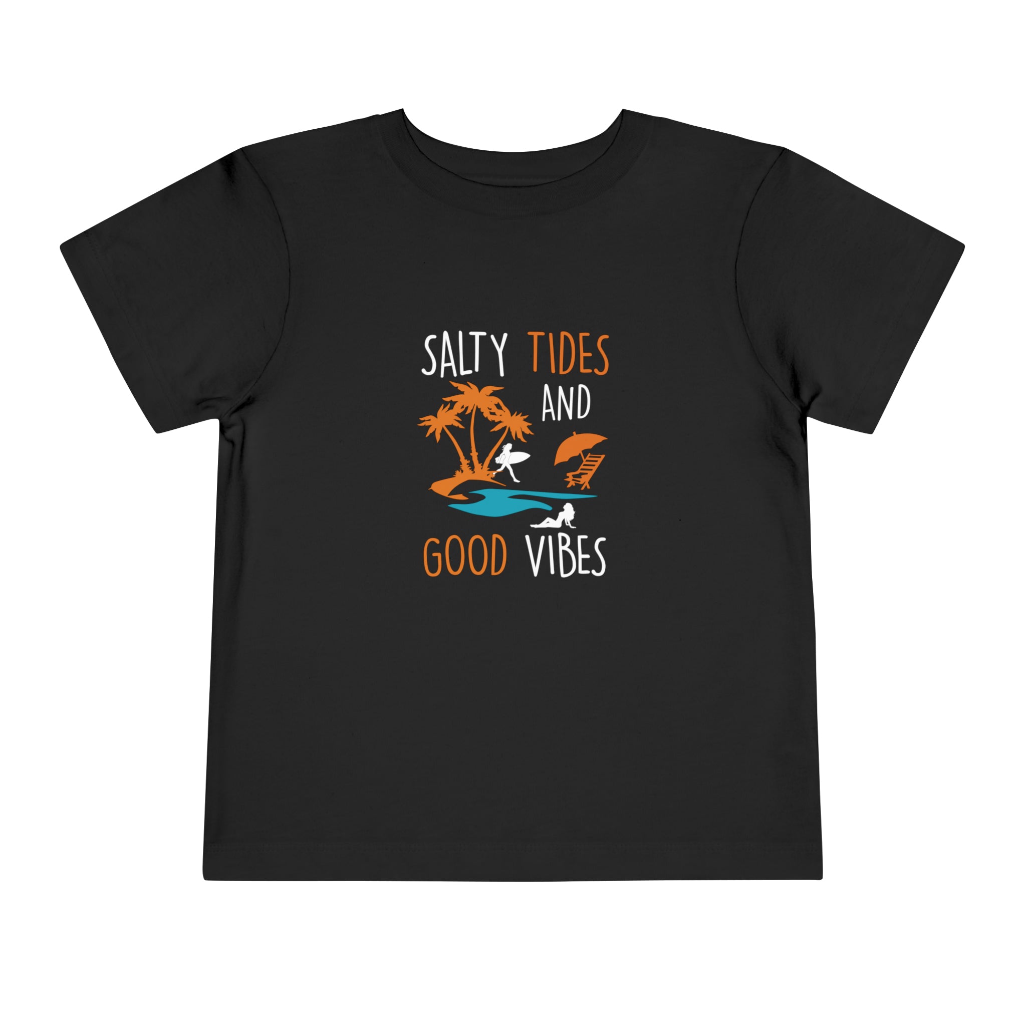 T-shirt pour tout-petits Marées salées et bonnes vibrations 