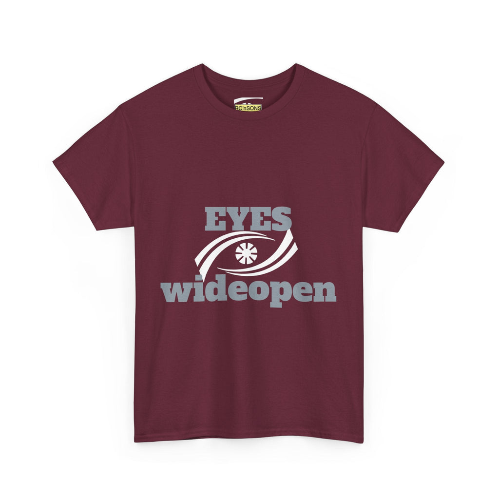 Eyes Wide Open Unisex Heavy Cotton Tee | Everyday Wear, Gift for Dreamers, Casual Shirt, Inspirational Apparel, Unisex T-Shirt Printify