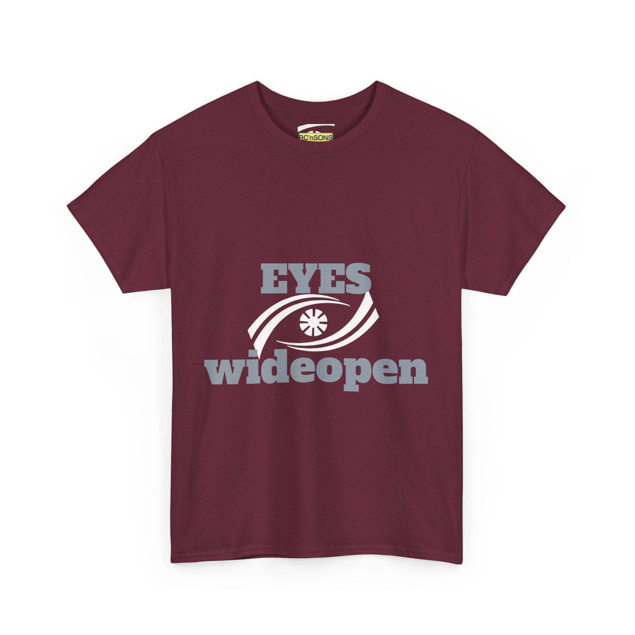 Eyes Wide Open Unisex Heavy Cotton Tee | Everyday Wear, Gift for Dreamers, Casual Shirt, Inspirational Apparel, Unisex T-Shirt Printify