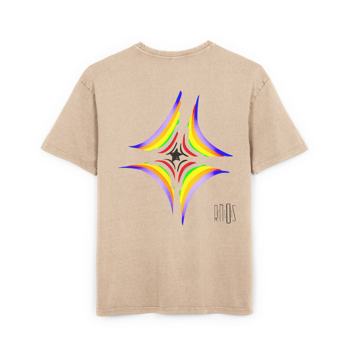 Acid Washed Heavy Oversize Tee-Inner core design