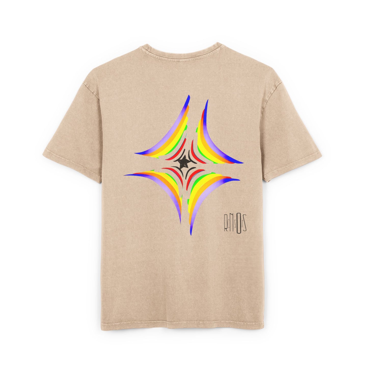 Acid Washed Heavy Oversize Tee-Inner core design