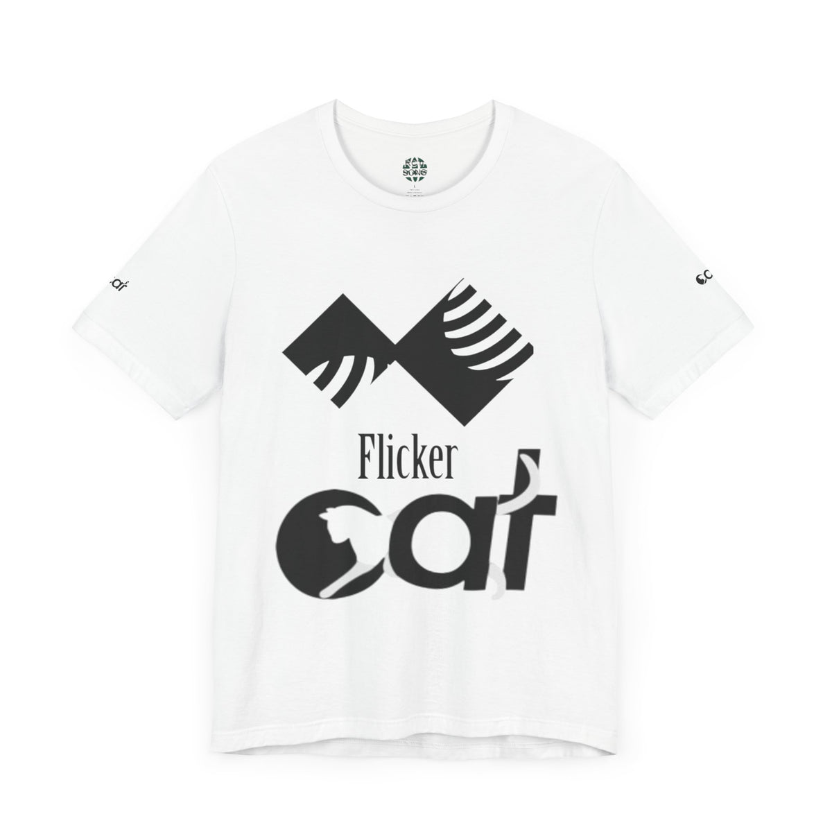 Flicker Cat Graphic Tee - Unisex Jersey Short Sleeve T-Shirt for Cat Lovers