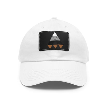Stylish Dad Hat with Leather Patch - Adjustable Cap for Outdoor Adventures, Gift for Dad, Summer Fashion, Casual Look, Unique Accessory Printify